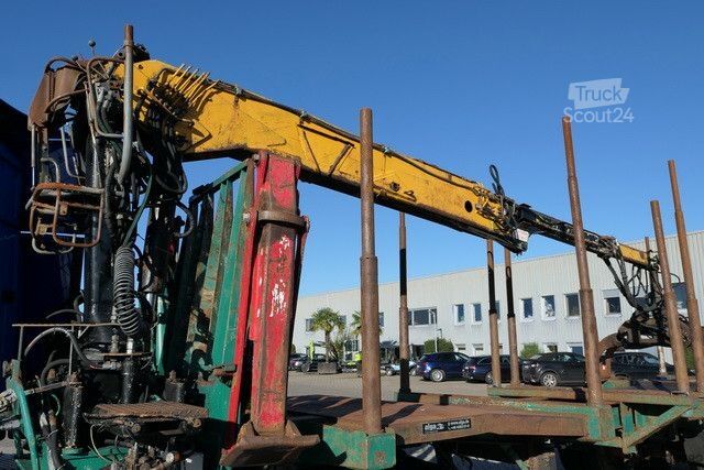 Puspriekabė  Diebolt, Teleskop., Holzladekran, 2-Achser, BPW