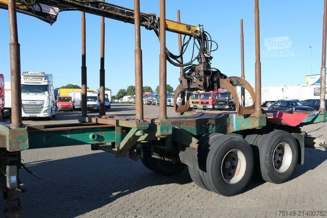 Puspriekabė  Diebolt, Teleskop., Holzladekran, 2-Achser, BPW