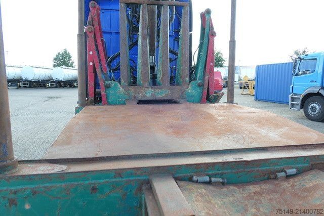 Puspriekabė  Diebolt, Teleskop., Holzladekran, 2-Achser, BPW