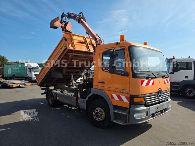 Billenő teherautó MERCEDES-BENZ Atego 1218 / Kipper+Kran / load 5,2ton / E3