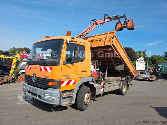 Billenő teherautó MERCEDES-BENZ Atego 1218 / Kipper+Kran / load 5,2ton / E3