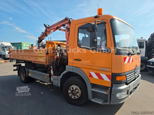 Billenő teherautó MERCEDES-BENZ Atego 1218 / Kipper+Kran / load 5,2ton / E3