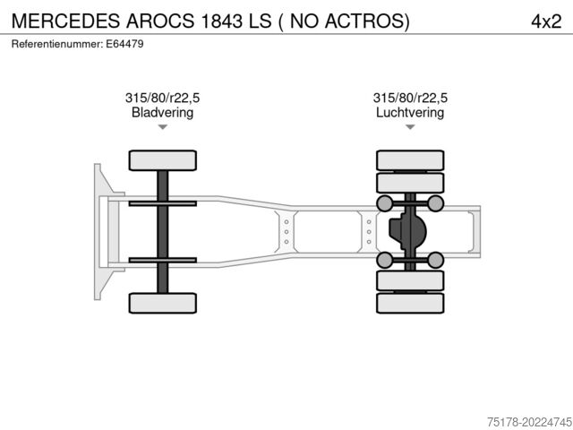 Standaard-SZM MERCEDES AROCS 1843 LS ( NO ACTROS)
