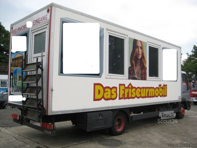 Lastebil med spesialtilpasset påbygg MAN 8.163 Friseurmobil 4 Arbeitsplätze *TÜV 08-2027*