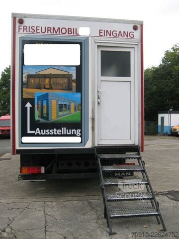 Lastebil med spesialtilpasset påbygg MAN 8.163 Friseurmobil 4 Arbeitsplätze *TÜV 08-2027*