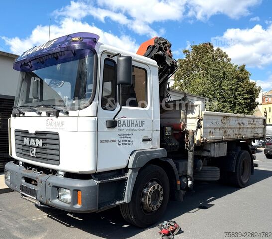 Trójstronna wywrotka MAN FE 280, PK 12.502, Funk, Greifer
