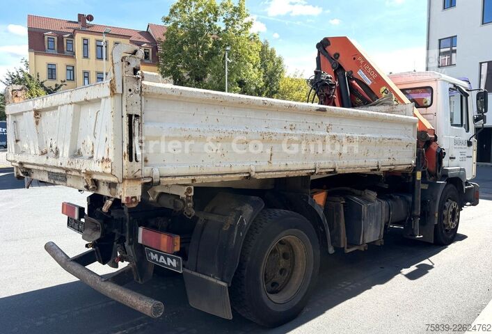 Trójstronna wywrotka MAN FE 280, PK 12.502, Funk, Greifer