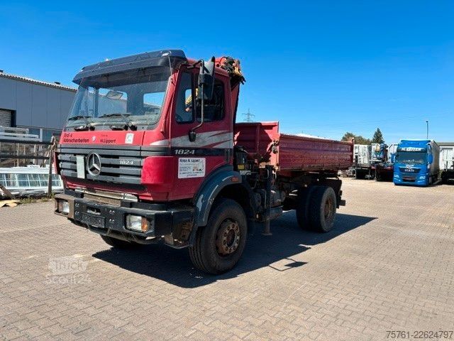 Pašizgāzējs kravas automašīna MERCEDES-BENZ 1824 AK  Kipper Kran