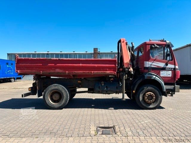 Pašizgāzējs kravas automašīna MERCEDES-BENZ 1824 AK  Kipper Kran