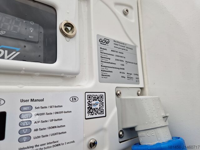 مقطورة مبردة Blyss GOVI Arktik 2000 FK 2030 HT Kühlanhänger für Lebensmittel mobiles Kühlhaus direkt verfügbar