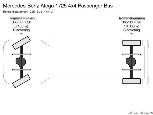 Antrenor Mercedes-Benz Atego 1725 4x4 Passenger Bus