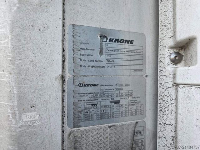 Chladírenský návěs KRONE Tiefkühler, Carrier Vector 1550, 2 x Liftachse