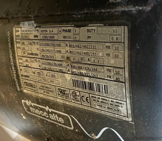  Volvo TAD751GE - 165 kVA generator - DPX-12656