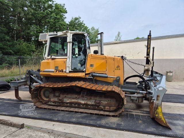 Rouleau compresseur LIEBHERR PR 714 LGP Bulldozer Ripper 6 Wegeschild - GPS