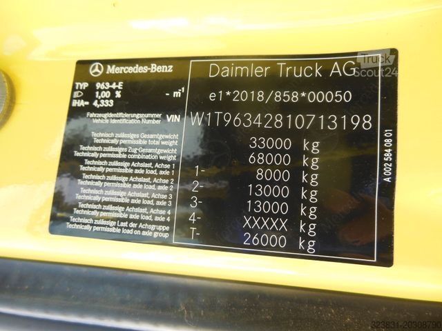 Těžkotonážní nákladní vůz MERCEDES-BENZ ACTROS 3353, 6X4, 120.000 KG, TRK, 4 STÜCKS,