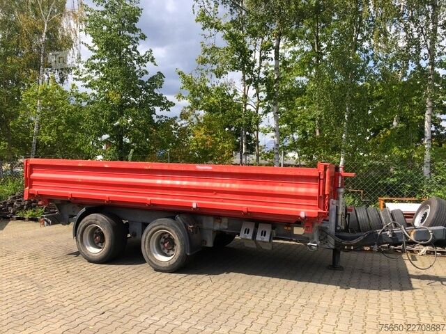 Three-way tipper trailer Möslein TTD 19 Schwebheim  19 t Tandemkipper- Tieflader, Breitbereifung