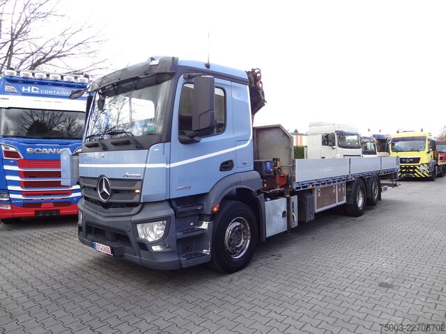 Truck mounted crane Mercedes-Benz Actros 2533 6X2 HMF 1820 Langmaterial