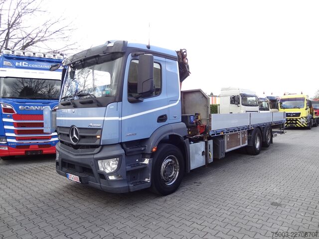 Flatbed truck Mercedes-Benz Actros 2533 6X2 HMF 1820 Langmaterial