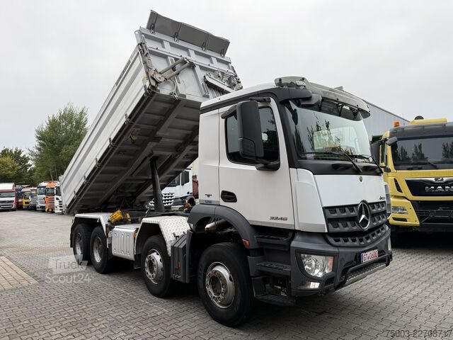 Three-sided tipper truck Mercedes-Benz Arocs 3246K 8X4 Meiller
