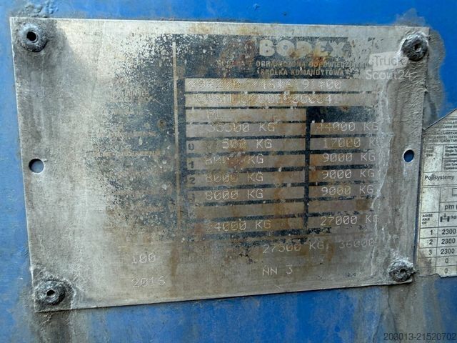 Низкорамный полуприцеп Bodex BODEX NN3 Tieflader 3 Achse TOP!