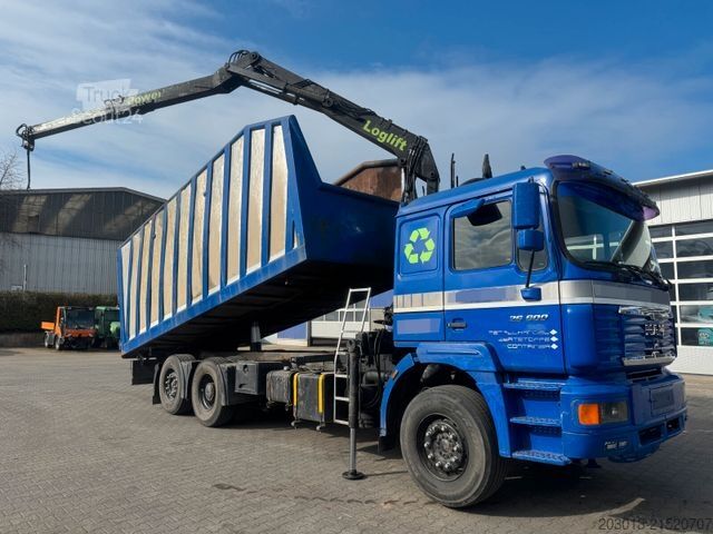 Саміоскид MAN TGS 26.400 6x2 Kipper + Kran LogLift F105Z77A