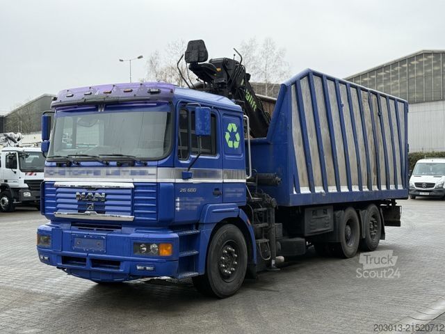 Кран, змонтований на вантажівці MAN TGS 26.400 6x2 Kipper + Kran LogLift F105Z77A