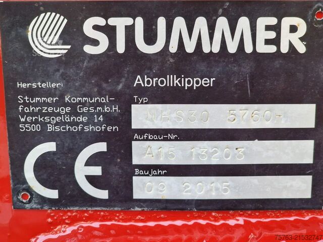 Système de conteneurs Scania Stummer NHS30 Hooklift - Abrol kipper -