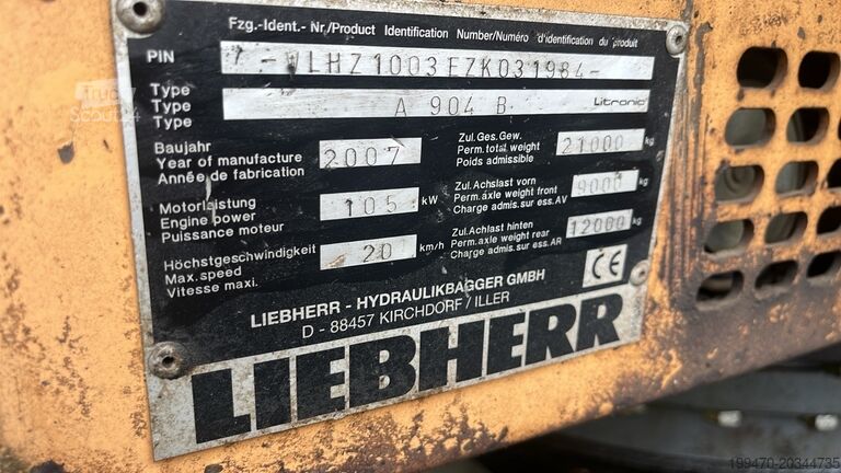 Excavateur mobile Liebherr A 904 B Litronic