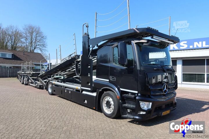 Bestelwagen autodrager Mercedes-Benz Actros 1840 4x2 Groenewold auto-transporter, 9 ...