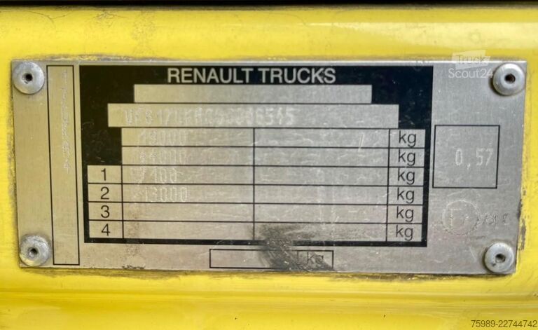 Tracteur standard Renault Magnum 460 MANUAL bak, 2X FUEL TANK, EURO 5