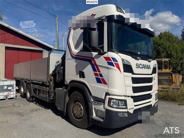 Nosturiauto Scania R500 6x2 Kranbil - 19 t/m Hiab m/ rotator.