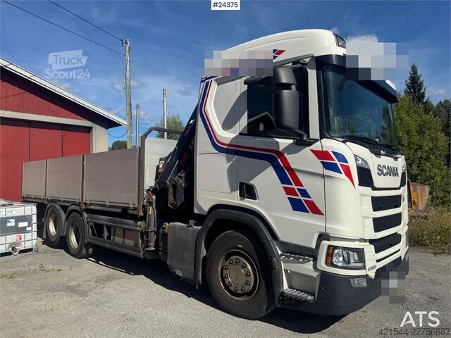 Nosturiauto Scania R500 6x2 Kranbil - 19 t/m Hiab m/ rotator.