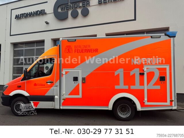 Camion de pompiers MERCEDES-BENZ Sprinter 516 CDI RTW WAS Koffer Fahrtrage+Sessel