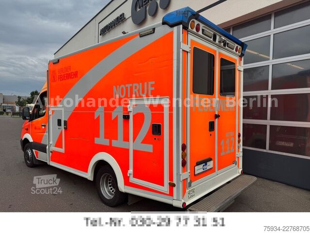 Camion de pompiers MERCEDES-BENZ Sprinter 516 CDI RTW WAS Koffer Fahrtrage+Sessel