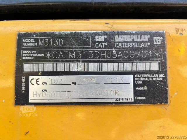 Mobilbagger CATERPILLAR M313D Mobilbagger Hochfahr. Kabine