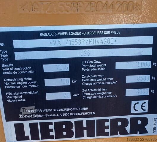Kolesni nakladalnik LIEBHERR L 526 Kein 514 524 538 542 546 "wie neu"Zustand