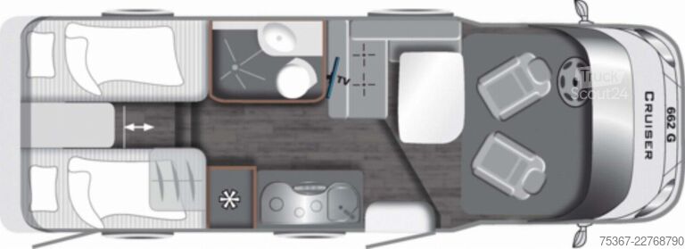 Pusiau integruotas kemperis LMC Cruiser T 662 G Messeangebot CSD 2026