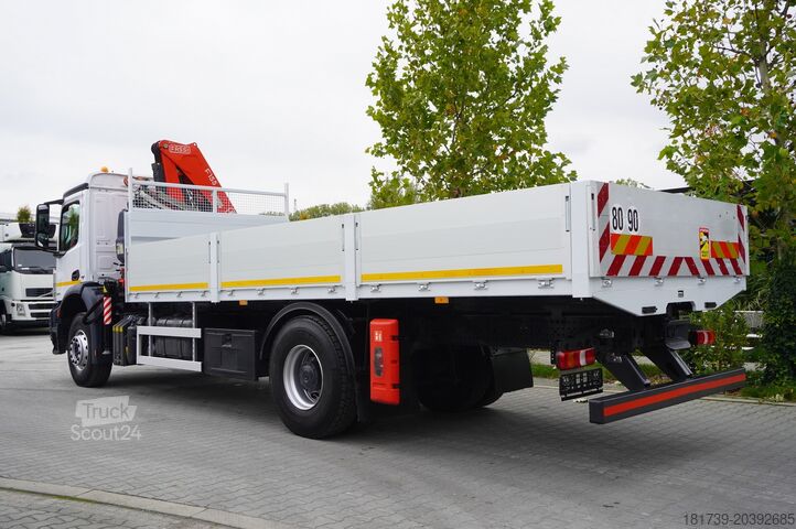 Široká strana s HDS Mercedes-Benz Arocs 1830 / Flatbed 16 EPAL / HDS Fassi