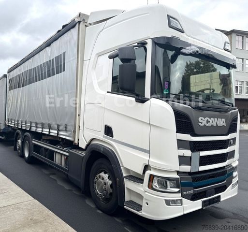 Φορτηγό εναλλασσόμενου αμαξώματος SCANIA R450, Retarder, Standklima, Lenkachse, 2x Tank