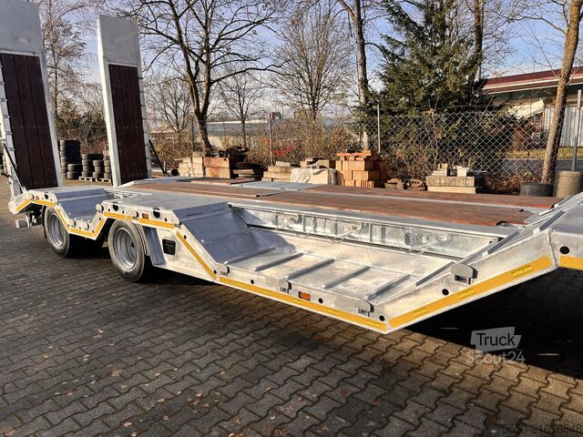 Dieplader oplegger Möslein T 4 VB H1 R  neuer 4 Achs Tieflader + Radmulden
