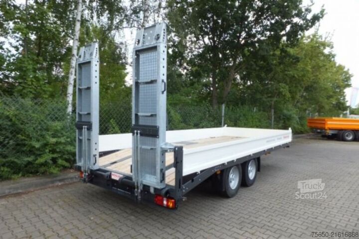 Low loader trailer Möslein TTT-11 6,20 Orange  Neuer Tandemtieflader