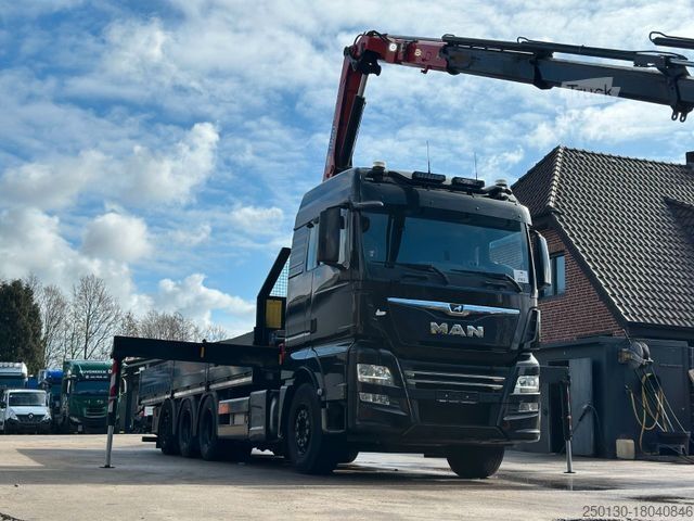 Vrachtauto met open laadbak MAN TGX 35.460 8x4-4 BL Pritsche+HMF 1920K Ladekran