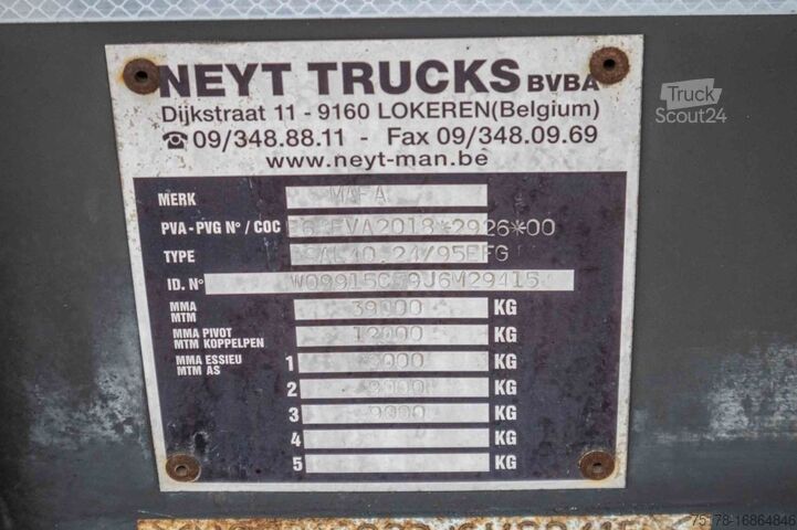 Mælketankvogn MAFA SAL 40.24/95e-INOX 29.000 L (no pump)