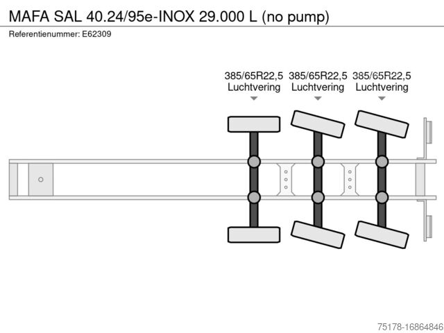 Mælketankvogn MAFA SAL 40.24/95e-INOX 29.000 L (no pump)
