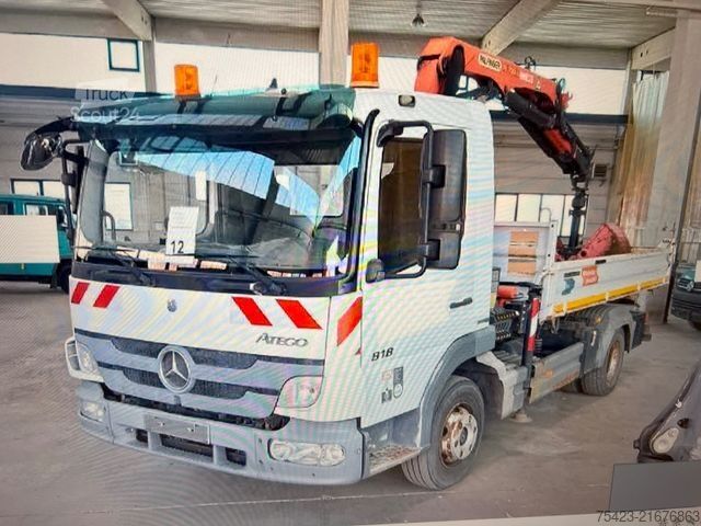 Autocamion basculant tridirecțional MERCEDES-BENZ Atego 818 K Palfinger PK7001 Funk/Fern/Klima