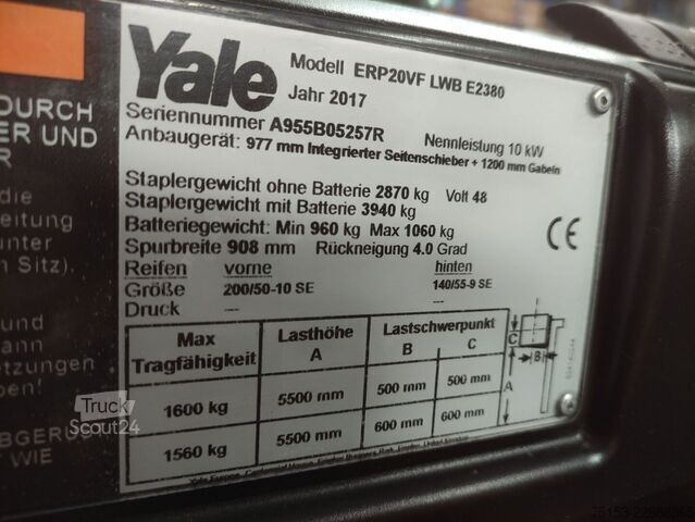 Elektrisch – 4 Räder Yale ERP20VF LWB E2380
