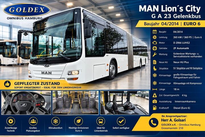 Csuklós autóbusz MAN MAN Lion?s City G A 23 G , Citaro 530 G