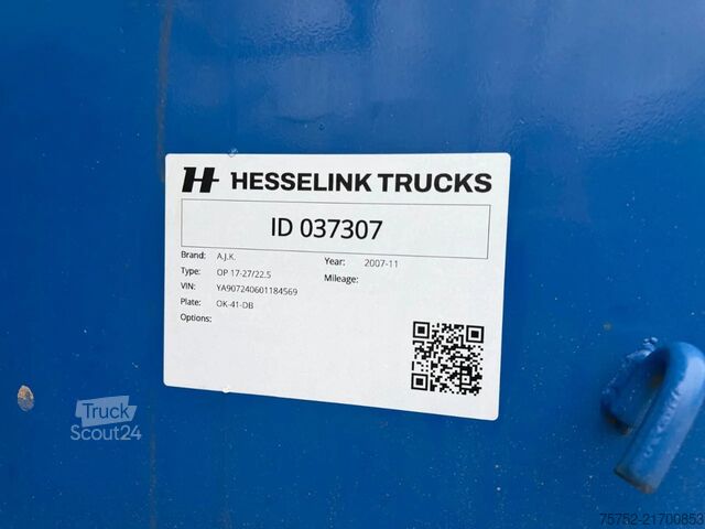 Sklápěč AJK OP 17-27/22.5 31m3 Hardox Afdekkleppen Nieuwe A...