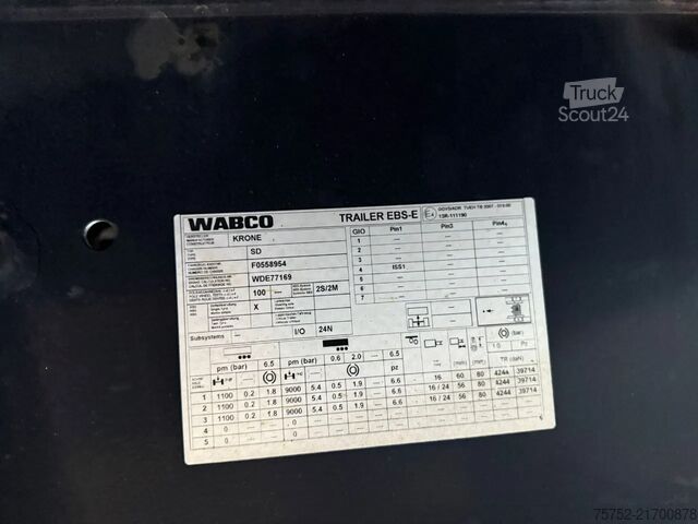 Stumdomi tentai Krone SD Schuifzeilen/Schuifdak BPW 2 Opbergkist Rese...