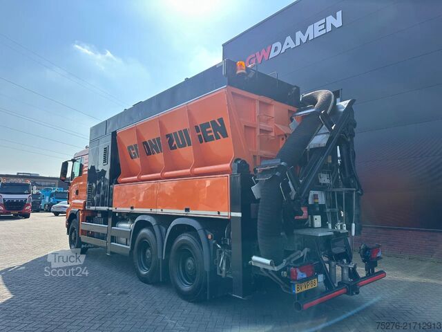 Veículo de aspiração MAN TGS 26.480 6x6 RSP 8 m3 Saugbagger